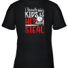 I Teach My Kids To Hit And Steal Shirt Mom Dad Baseball Youth T-Shirt –