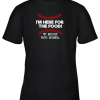 I’m Here For Food My Brother Plays Baseball Funny Youth T-Shirt –
