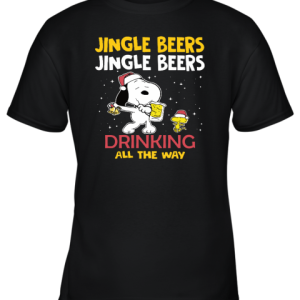 Jingle Beers Jingle Beers Drinking All The Way Snoopy Youth T-Shirt –