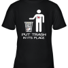 Kansas City Chiefs Put Trash In Its Place Funny NFL Youth T-Shirt –