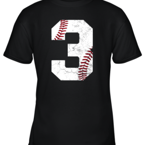 Kids 3rd Birthday T Shirt Baseball Boys Kids Three 3 Years Gift Youth T-Shirt –