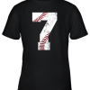 Kids 7th Birthday Shirt Baseball Boys Kids Seven 7 Seventh Gift Youth T-Shirt –