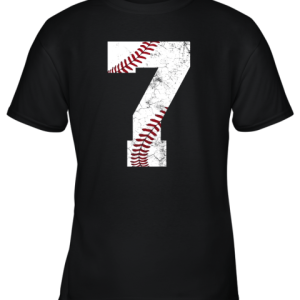 Kids 7th Birthday Shirt Baseball Boys Kids Seven 7 Seventh Gift Youth T-Shirt –