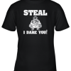 Kids Baseball Catcher Gift Funny Youth Shirt Steal I Dare You! Youth T-Shirt –