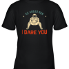Kids Baseball Catcher Youth Quotes Go Ahead Run I Dare You Shirt Youth T-Shirt –
