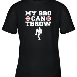 Kids Cute Baseball Brother Sister Funny Shirt Cool Gift Pitcher Youth T-Shirt –