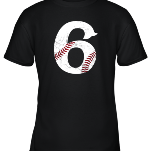 Kids Happy Birthday 6th 6 Year Old Baseball Gift Boys Girls 2013 Youth T-Shirt –