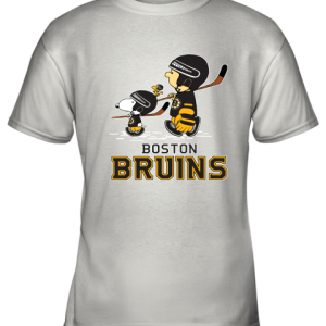 Let’s Play Bostons Bruins Ice Hockey Snoopy NHL Youth T-Shirt –