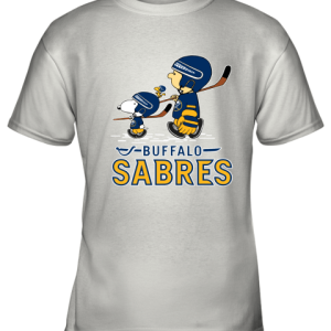 Let’s Play Buffalo Sabres Ice Hockey Snoopy NHL Youth T-Shirt –