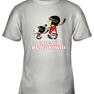 Let’s Play Chicago Blackhawks Ice Hockey Snoopy NHL Youth T-Shirt –