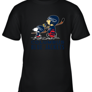 Let’s Play Columbus Blue Jackets Ice Hockey Snoopy NHL Youth T-Shirt –