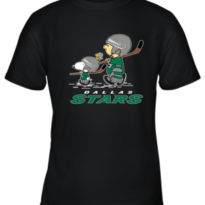 Let’s Play Dallas Star Ice Hockey Snoopy NHL Youth T-Shirt –