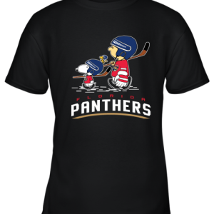 Let’s Play Floria Panthers Ice Hockey Snoopy NHL Youth T-Shirt –