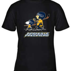 Let’s Play Nashville Predators Ice Hockey Snoopy NHL Youth T-Shirt –