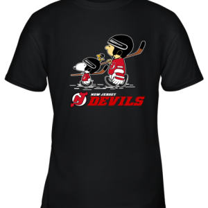 Let’s Play New Jersey Devils Ice Hockey Snoopy NHL Youth T-Shirt –
