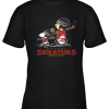 Let’s Play Ottawa Senators Ice Hockey Snoopy NHL Youth T-Shirt –