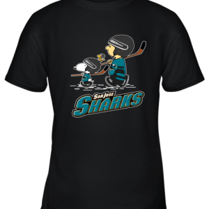 Let’s Play San Jose Sharks Ice Hockey Snoopy NHL Youth T-Shirt –