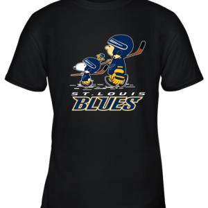 Let’s Play St. Louis Blues Ice Hockey Snoopy NHL Youth T-Shirt –