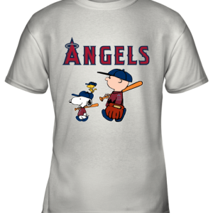 Los Angeles Angels Let’s Play Baseball Together Snoopy MLB Youth T-Shirt –