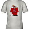 Los Angeles Angels Snoopy And Woodstock Resting Together MLB Youth T-Shirt –