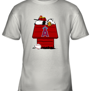 Los Angeles Angels Snoopy And Woodstock Resting Together MLB Youth T-Shirt –