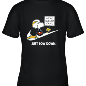 Los Angeles Chargers Are Number One – Just Bow Down Snoopy Youth T-Shirt –