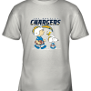 Los Angeles Chargers Let’s Play Football Together Snoopy NFL Youth T-Shirt –