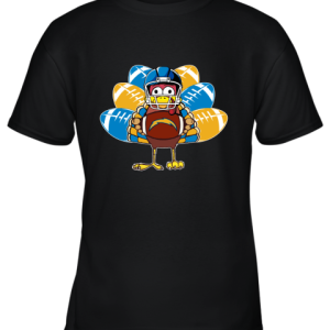 Los Angeles Chargers Turkey Football Thanksgiving Youth T-Shirt –