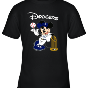 Los Angeles Dodgers Mickey Taking The Trophy MLB 2019 Youth T-Shirt –