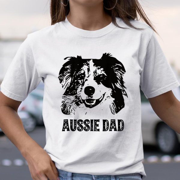 Mens Aussie Dad Shirt Australian Shepherd Dog Dad T Shirt  Itees Global