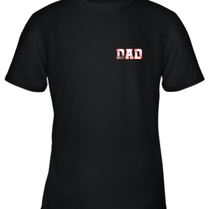 Mens Baseball Inspired Dad Fathers Day Distressed Youth T-Shirt –
