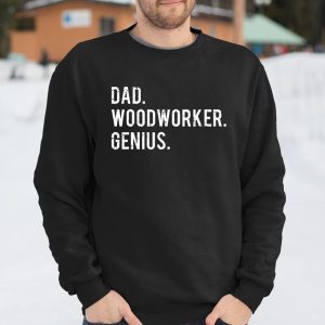Mens Dad Woodworker Genius T shirt Woodworking Father T Shirt Itees Global 3