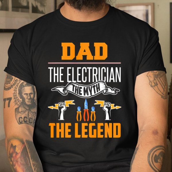 Mens Electrician Dad Shirt Funny Father Electrician Quote Gift T Shirt  Itees Global