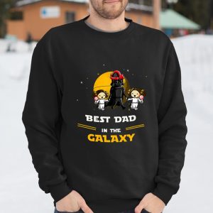 Mens Father 2 Daughters Best DAD in the galaxy Fathers T Shirt Itees Global 3