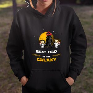 Mens Father 2 Daughters Best DAD in the galaxy Fathers T Shirt Itees Global 4