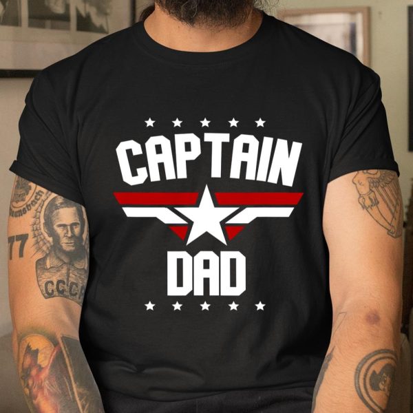 Mens Father s Day Dad s Birthday Captain Dad T Shirt  Itees Global