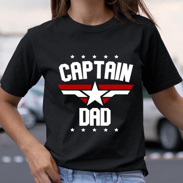 Mens Father s Day Dad s Birthday Captain Dad T Shirt  Itees Global