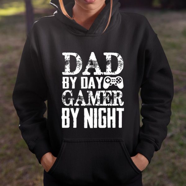 Mens Gamer Dad Shirt Dad By Day Gamer By Night Gift For Father T Shirt  Itees Global