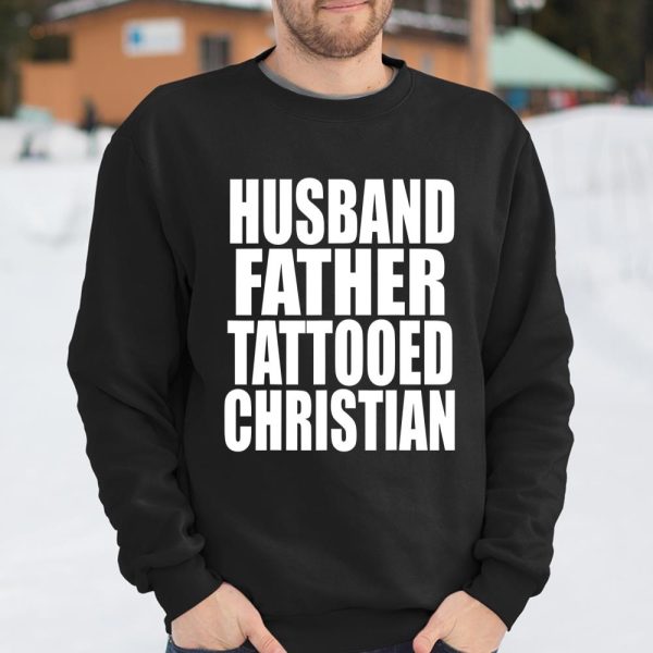 Mens Husband Father Tattooed christian Shirt Dad Husband T Shirt  Itees Global