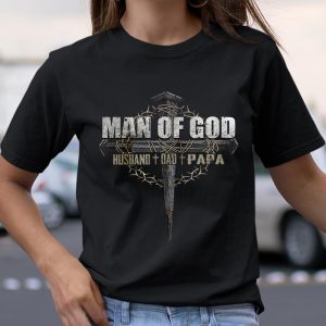 Mens Man of God Husband Dad Papa T Shirt Itees Global 2