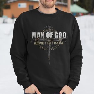 Mens Man of God Husband Dad Papa T Shirt Itees Global 3