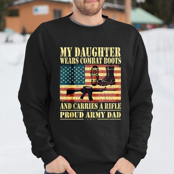 Mens My Daughter Wears Combat Boots Proud Army Dad Father Gift T Shirt  Itees Global