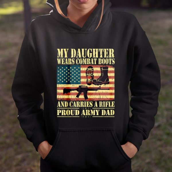 Mens My Daughter Wears Combat Boots Proud Army Dad Father Gift T Shirt  Itees Global