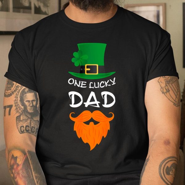 Mens One Lucky Dad Shirt Saint St Patrick s Father Gifts T Shirt  Itees Global