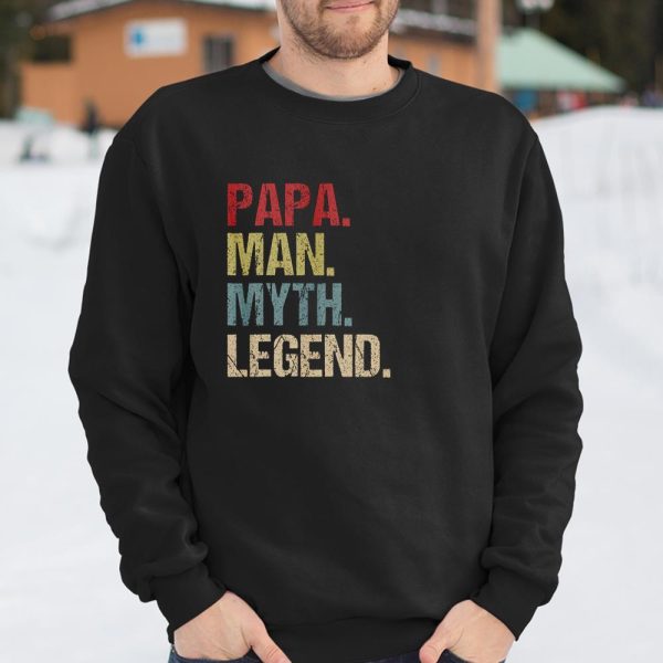 Mens Papa Man Myth Legend Shirt Daddy Father Gift T Shirt  Itees Global