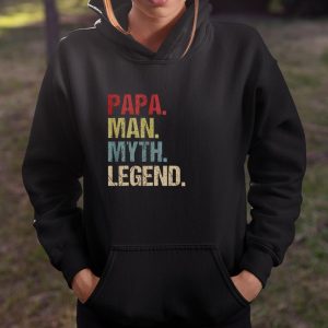 Mens Papa Man Myth Legend Shirt Daddy Father Gift T Shirt Itees Global 4