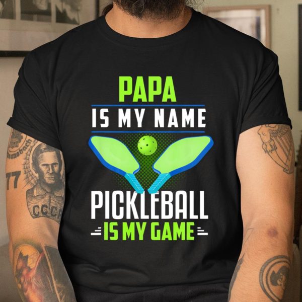 Mens Pickleball Dad Shirt Father Pickleball Gift Funny Papa T Shirt  Itees Global