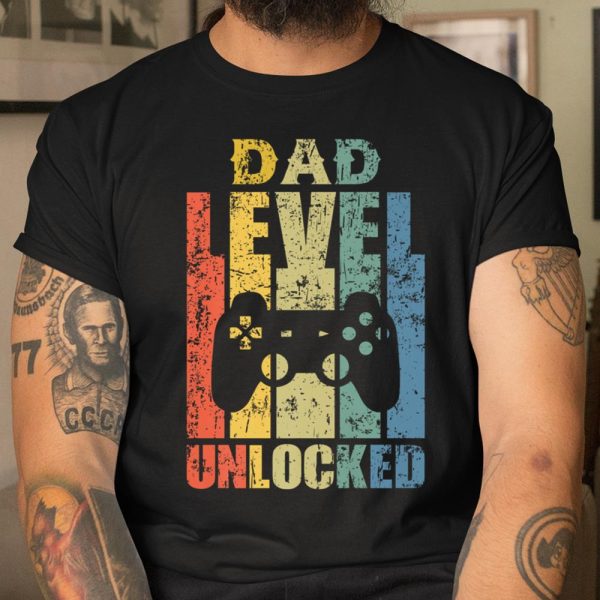 Mens Pregnancy Announcement Dad Level Unlocked Soon To Be Father Premium T Shirt  Itees Global