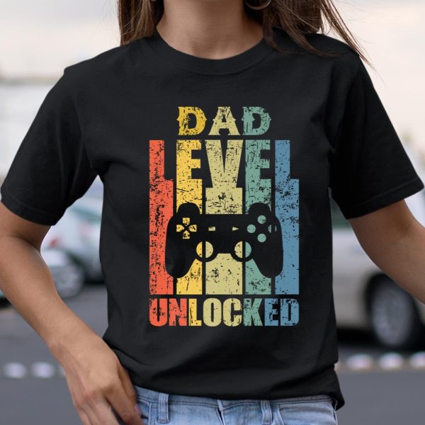 Mens Pregnancy Announcement Dad Level Unlocked Soon To Be Father Premium T Shirt  Itees Global