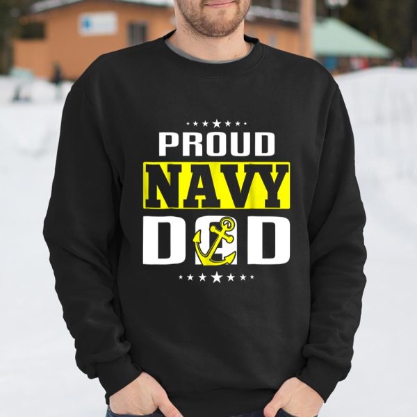 Mens Proud US Navy Dad T Shirt Army Military Father T Shirt  Itees Global